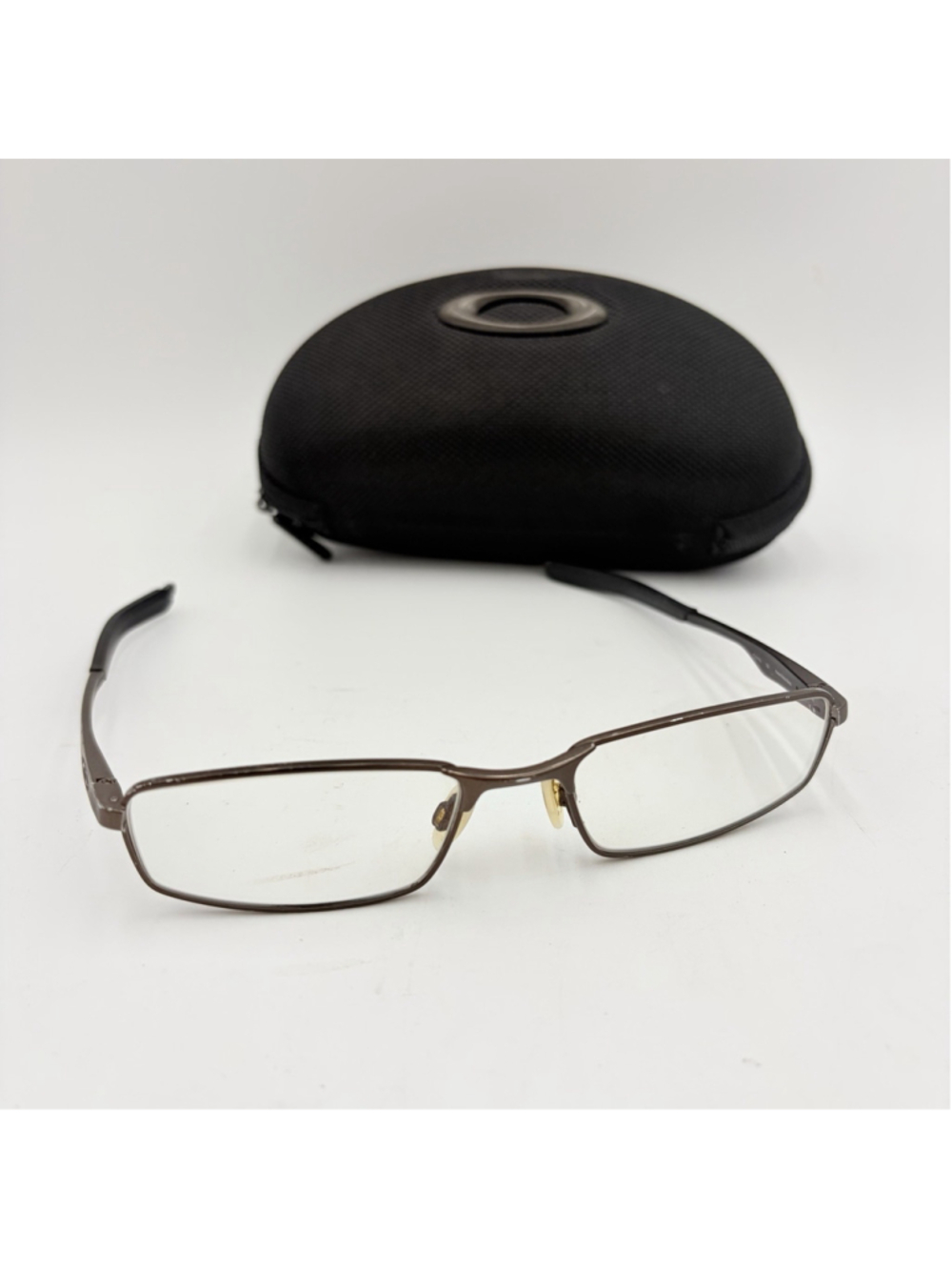 Oakley Socket 4.0 Eyeglass Frames 53-18-133 Pewter Matte Black Case